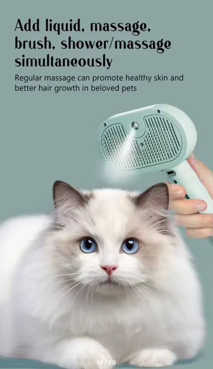 Tranquil Beauty™ Steam Dog Grooming Brush