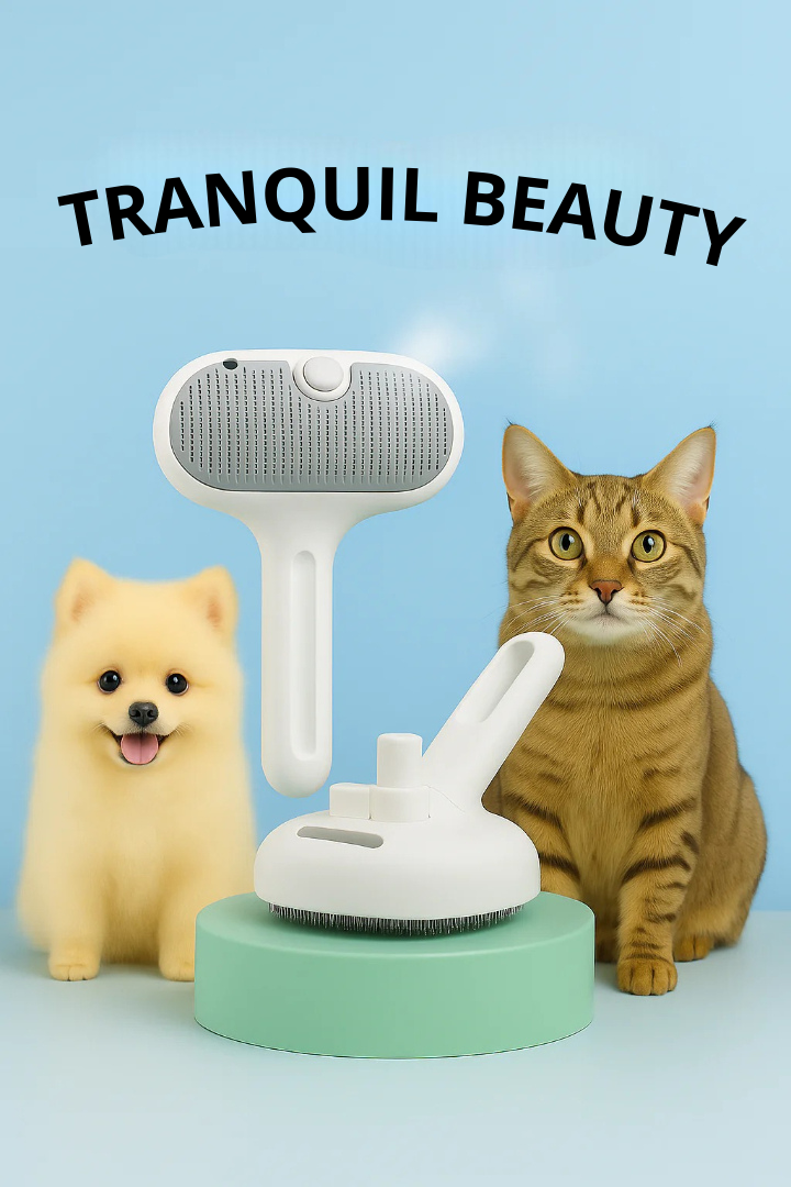 Tranquil Beauty™ Steam Dog Grooming Brush